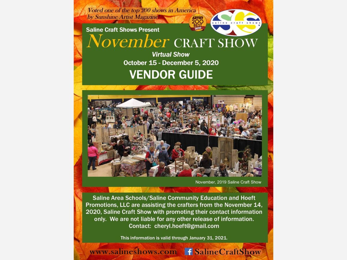 November Craft Show VIRTUAL SHOW The Saline Post