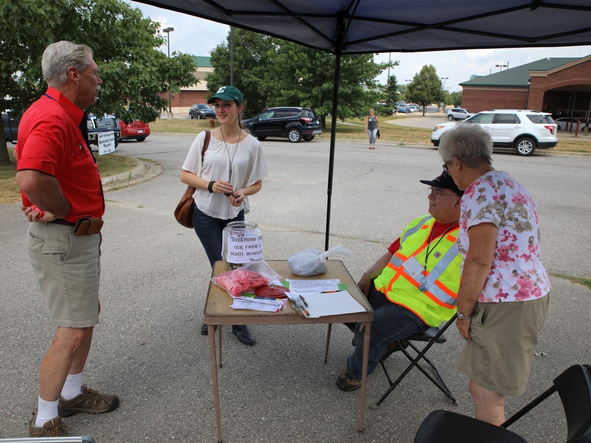 Good Crowds on Day One of the Rentschler Farm Museum Garage Sale The