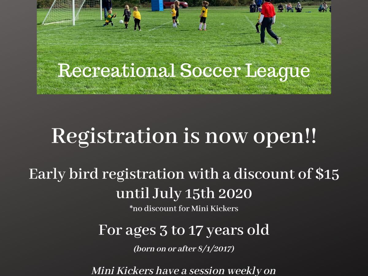 Register now for Saline FC Recreational Soccer League Fall 2020 The