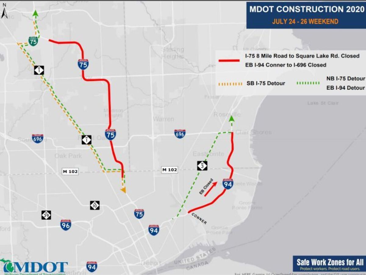 Here's This Weekend's Listing of MDOT Construction Projects The