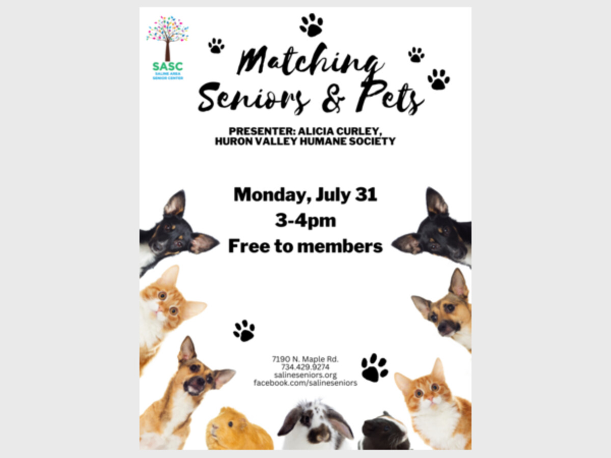 Matching Seniors & Pets The Saline Post