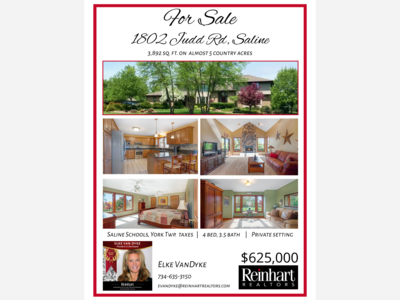 1802 Judd Rd, Saline - For Sale