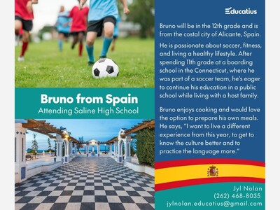 Seeking Saline Families for 4 International High School Students