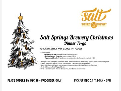 Salt Springs Brewery Christmas Dinner To-go
