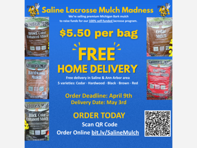 Saline Boys Lacrosse Launches Annual “Mulch Madness” Fundraiser with Free Home Delivery