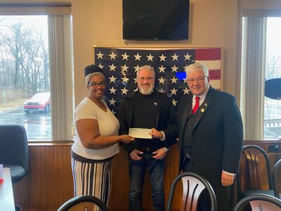 Saline Masons and Order of the Eastern Star Donate to the American Legion Flag Fundraiser