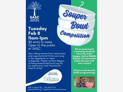 Saline Area Senior Center Presents a  Souper Bowl  Competition Fundraiser
