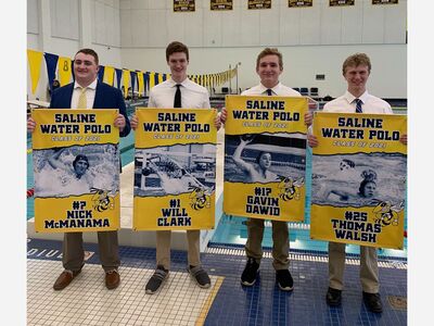 WATER POLO: Saline Honors Seniors Before Game Against Walled Lake