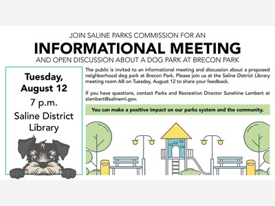 Saline Parks Commission Hosts Meeting on Brecon Park Dog Park Aug. 12