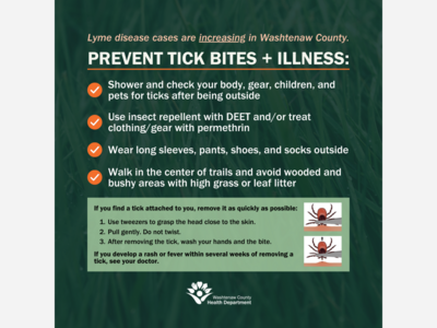 Washtenaw Lyme Disease Diagnoses at All-Time Highs: How to Prevent Tick Bites