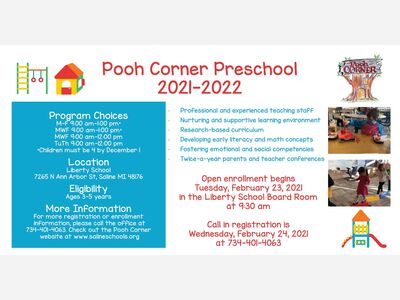 Pooh Corner Preschool Registration  