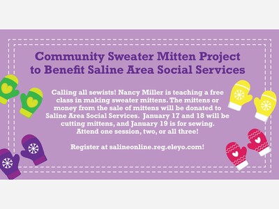 Community Sweater Mitten Project to Benefit Saline Area Social Services