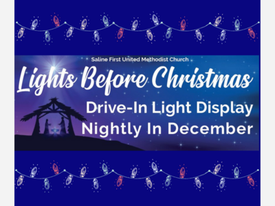 Saline First United Methodist Church Lights Before Christmas