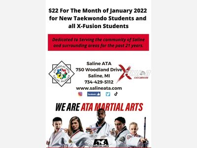 Saline ATA Taekwondo Studio offers $22 Deal for January 2022!