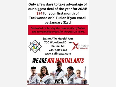 Saline ATA Martial Arts offers $24 for the month deal
