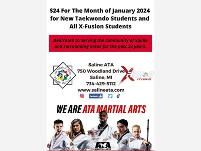 Saline ATA Martial Arts offers $24 deal for January 2024