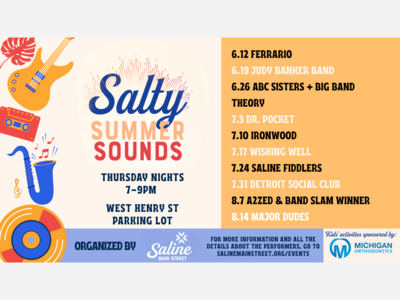 Salty Summer Sounds Returns to Downtown Saline!