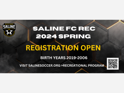Saline FC REC Spring Registration Open