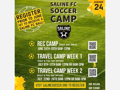 Saline FC Summer Camp Registration Open!