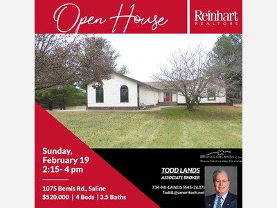 OPEN HOUSE - 1075 Bemis, Saline