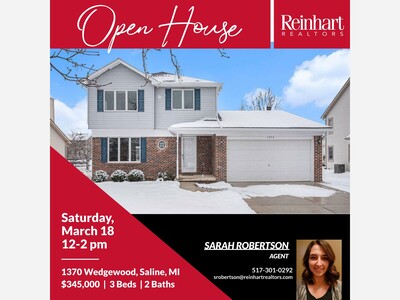 OPEN HOUSE - 1370 WEDGEWOOD DR, SALINE
