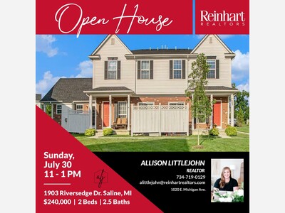 OPEN HOUSE - 1903 RIVERSEDGE DR. SALINE, MI