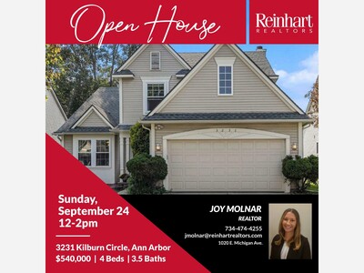 OPEN HOUSE - 3231 KILBURN CIRCLE ANN ARBOR, MI