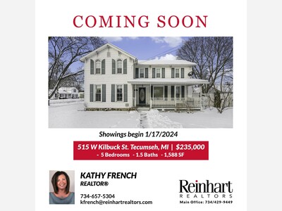 COMING SOON - 515 W Kilbuck St. Tecumseh, MI 49286