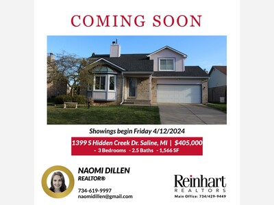 COMING SOON - 1399 S Hidden Creek Dr. Saline, MI