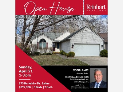 OPEN HOUSE - 875 Berkshire Dr. Saline, MI