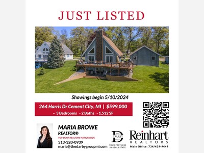 Just Listed - 264 Harris Dr Cement City, MI
