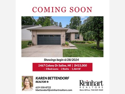 COMING SOON - 1467 COLONY DR SALINE, MI
