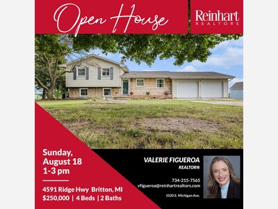 OPEN HOUSE - 4591 RIDGE HWY, BRITTON, MI