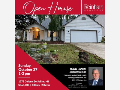 OPEN HOUSE - 1275 Colony Dr Saline, MI