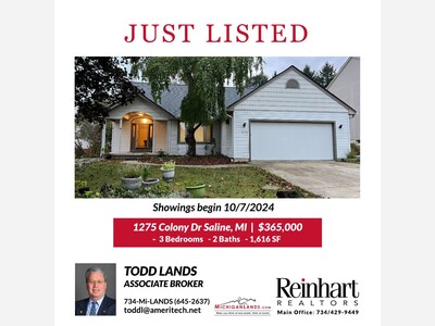 NEW LISTING - 1275 Colony Dr Saline, MI 48176
