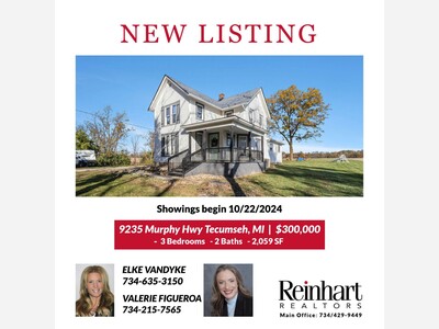NEW LISTING - 9235 Murphy Highway Tecumseh, MI