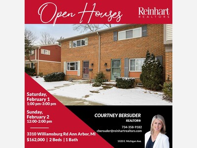Open Houses - 3310 Williamsburg Rd, Ann Arbor