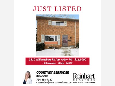 NEW LISTING - 3310 Williamsburg Rd Ann Arbor, MI