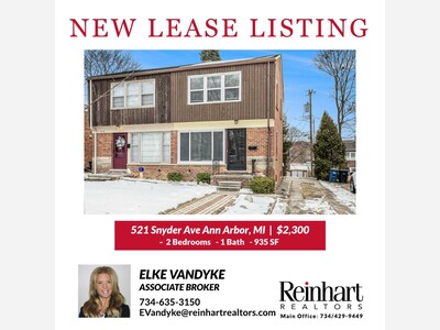 New Lease Listing - 521 Snyder Ave Ann Arbor, MI 