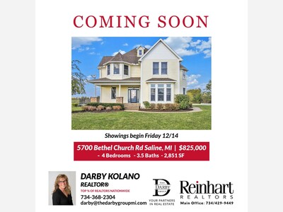 COMING SOON - 5700 Bethel Church Rd Saline, MI