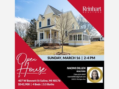OPEN HOUSE - 407 W Bennett St Saline, MI