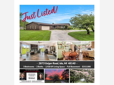 NEW LISTING - 2873 Geiger Rd Ida, MI 48140