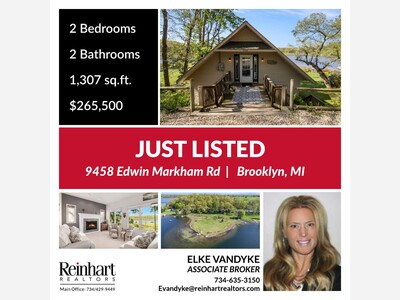 NEW LISTING - 9458 Edwin Markham Rd. Brooklyn, MI