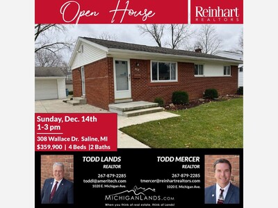 OPEN HOUSE this Sunday December 14th from 1p-3p, Held open by Todd Lands & Todd Mercer