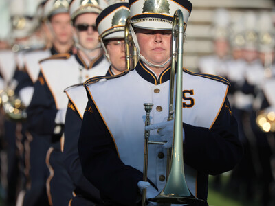 Saline's 197-Student Strong Marching Band Salutes Canadian Musicians With Halftime Show