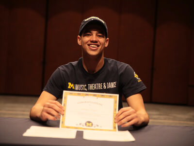 Saline Senior Dominic Dorset Accepted Into Michigan's Musical Theatre Program