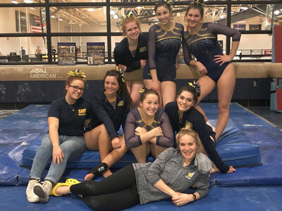 Saline Gymnasts Win on Senior Night
