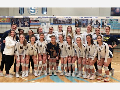 VOLLEYBALL: Saline Sweeps Pioneer to Take 2nd Straight District Championship