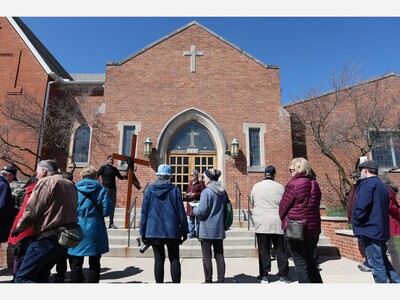 Christians Offer Prayers for Community, Country and World on Saline Cross Walk