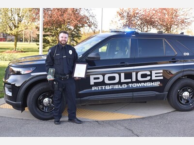 Officer Christie Recognized by Pittsfield Township Police